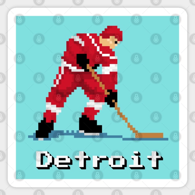 16-Bit Ice Hockey - Detroit Sticker by The Pixel League